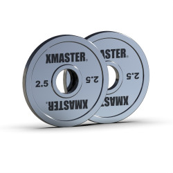 Par Discos Fraccionados Chromed Steel 2.5kg - 2da Selección | XMASTER (XMT-CPL-2.5KG-SU45-2)
