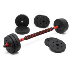 Set 20kg Mancuernas Eco Rojo | PROmachine