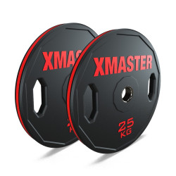 Par Discos Olímpicos Rubber Hand Grip 25kg | XMASTER